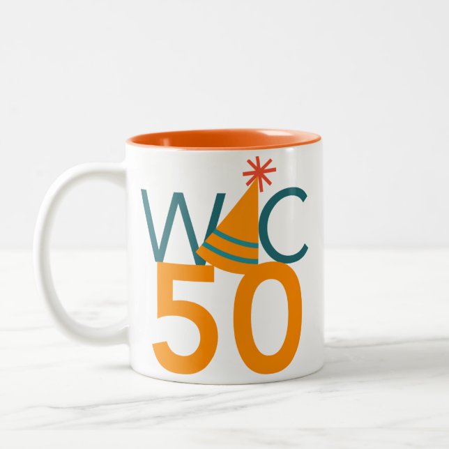 Caneca De Café Em Dois Tons Grupo WIC50 - Mug Laranja (Esquerda)