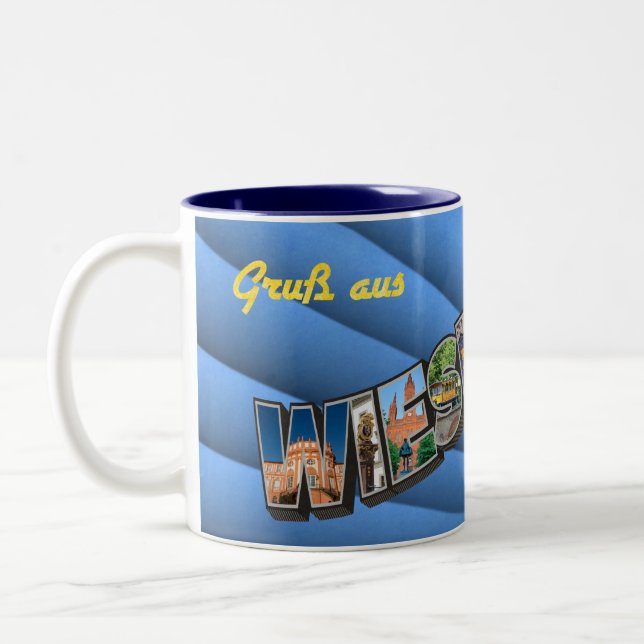 Caneca De Café Em Dois Tons Gruss aus Wiesbaden Mug (Esquerda)