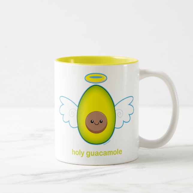 Caneca De Café Em Dois Tons Guacamole santamente! (Direita)