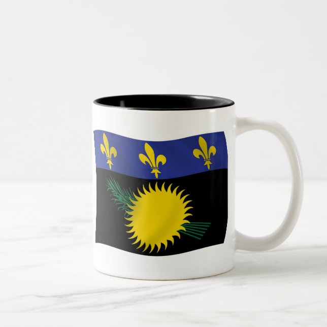 Caneca De Café Em Dois Tons Guadeloupe Flag Mug (Direita)