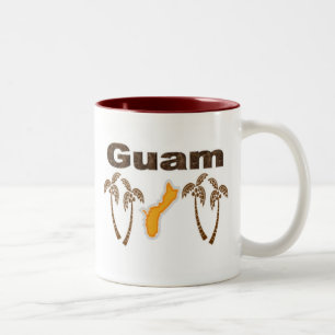Caneca De Café Em Dois Tons Guam com palmeiras
