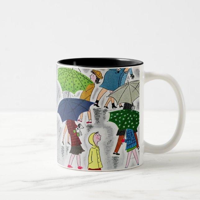 Caneca De Café Em Dois Tons Guarda-chuvas (Direita)
