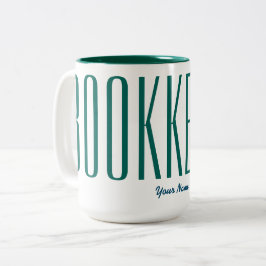 CANECA DE CAFÉ EM DOIS TONS "GUARDA-LIVROS "