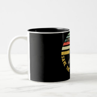 Caneca De Café Em Dois Tons guarde as lonas do rio