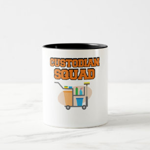 Caneca De Café Em Dois Tons Guardião Escolar Esquadrão de Cuidados de Vigil