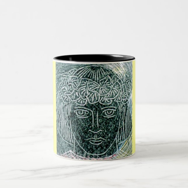 Caneca De Café Em Dois Tons Guerreiro da criança (Centro)