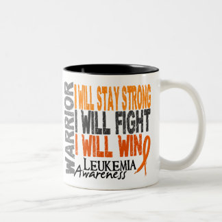 Caneca De Café Em Dois Tons Guerreiro da leucemia