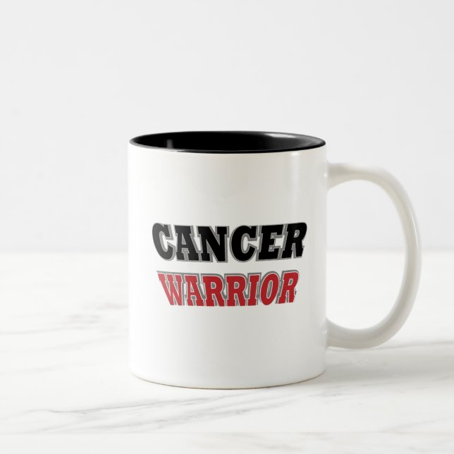 Caneca De Café Em Dois Tons Guerreiro do cancer (Direita)