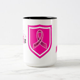 Caneca De Café Em Dois Tons Guerreiro do Cancer da Mama