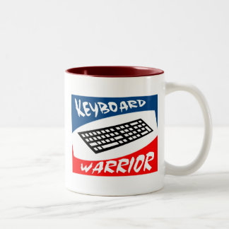 Caneca De Café Em Dois Tons guerreiro do teclado