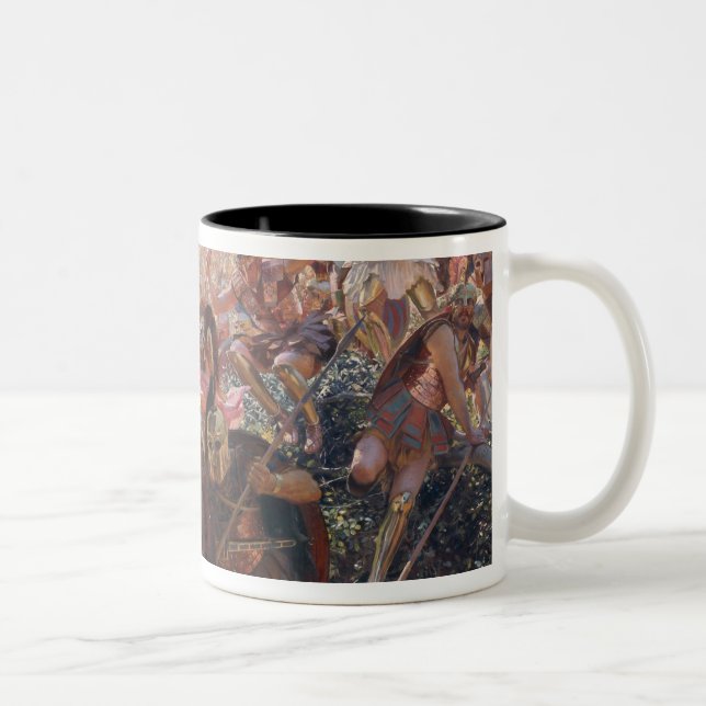 Caneca De Café Em Dois Tons Guerreiros antigos (Direita)