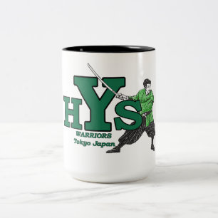 Caneca De Café Em Dois Tons Guerreiros de Yamato HS Japão