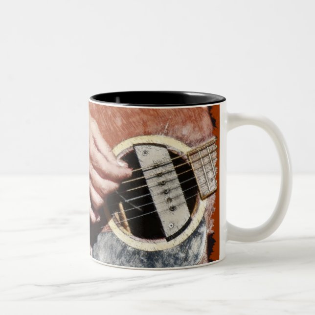 Caneca De Café Em Dois Tons GUIITAR PLAYER Music-Lover Mugs (Direita)