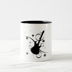 Caneca De Café Em Dois Tons Guitar Coffee Mug
