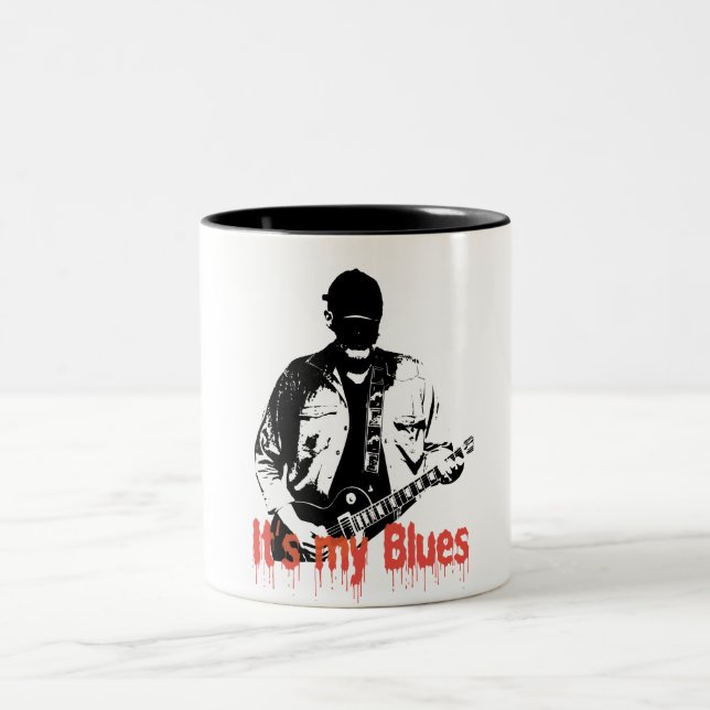 Caneca De Café Em Dois Tons Guitarplayer (Centro)