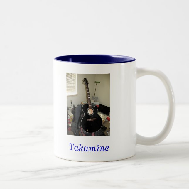 Caneca De Café Em Dois Tons Guitarra de Takamine (caneca do 2-Tom) (Direita)