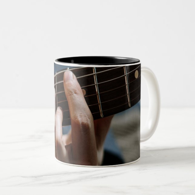 Caneca De Café Em Dois Tons Guitarra Incrível (Frente Esquerda)
