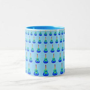 CANECA DE CAFÉ EM DOIS TONS GUITARRAS