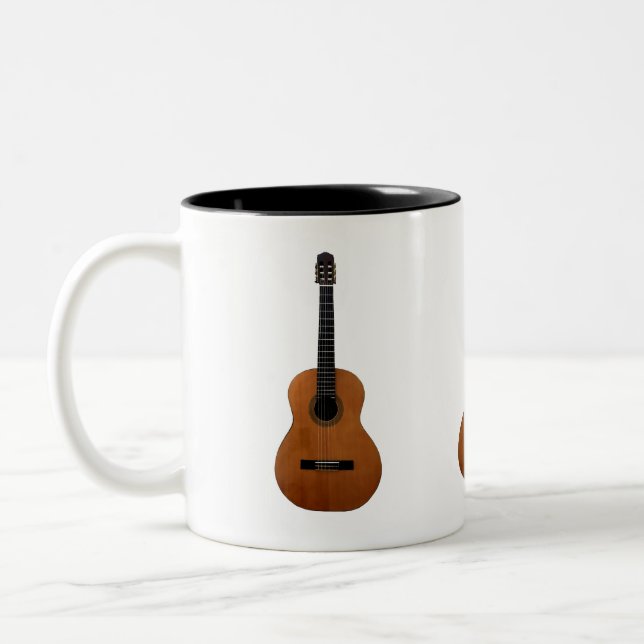 Caneca De Café Em Dois Tons Guitarras Abstrato musicais Legal (Esquerda)
