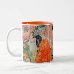 Caneca De Café Em Dois Tons Gustav Klimt - Amigas