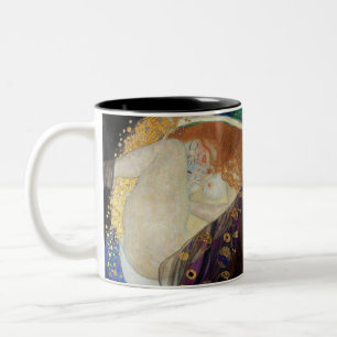 Caneca De Café Em Dois Tons Gustav Klimt - Danae