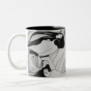 Caneca De Café Em Dois Tons Gustav Klimt - O Sangue Dos Peixes