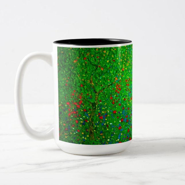 Caneca De Café Em Dois Tons Gustav Klimt Poppy Field (Esquerda)