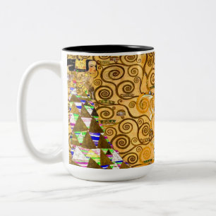 Caneca De Café Em Dois Tons Gustav Klimt Tree of Life