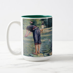 Caneca De Café Em Dois Tons Gustave Caillebotte - Banhistas, Margem do Yerres