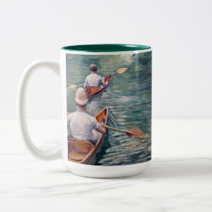 Caneca De Café Em Dois Tons Gustave Caillebotte - Canoas no Yerres