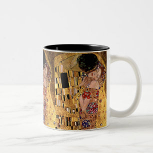 Caneca De Café Em Dois Tons Gustavo Klimt: O beijo (detalhe)