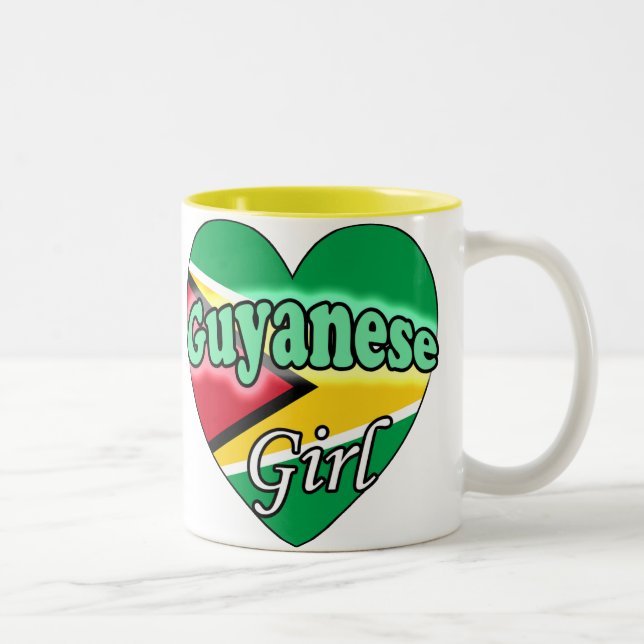 Caneca De Café Em Dois Tons Guyanese Girl (Direita)