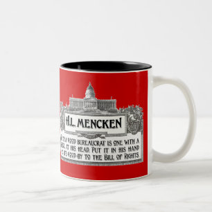 Caneca De Café Em Dois Tons H.L.Mencken em burocratas