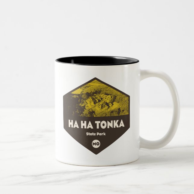 Caneca De Café Em Dois Tons Ha Ha Tonka State Park Missouri (Direita)