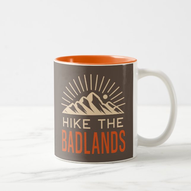Caneca De Café Em Dois Tons Hackeou O Sunburst De Badlands (Direita)
