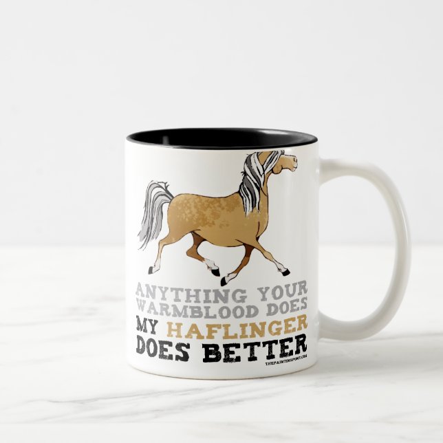 Caneca De Café Em Dois Tons Haflingers fazem melhor (Direita)