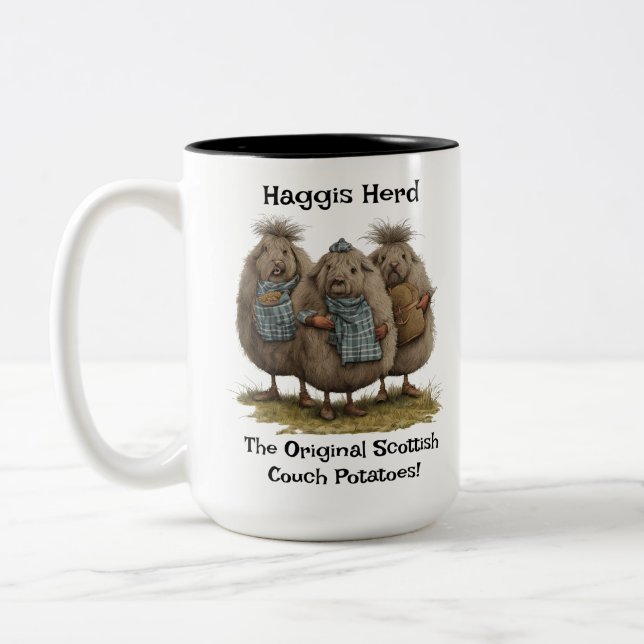Caneca De Café Em Dois Tons Haggis Herd Mug (Esquerda)