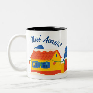 Caneca De Café Em Dois Tons Hai Acasă Aldeia de Férias Casa Romena