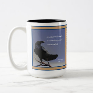 Caneca De Café Em Dois Tons Haiku - Raven Autumn Dusk