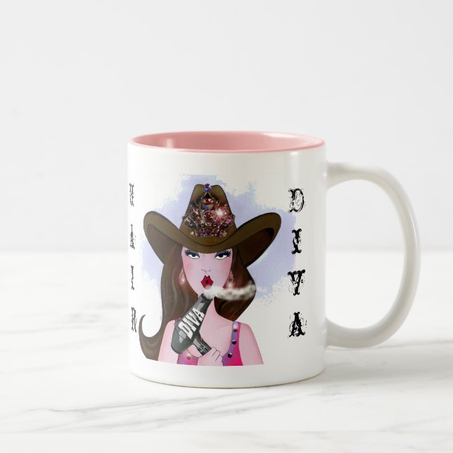 Caneca De Café Em Dois Tons Hair DIVA (Direita)