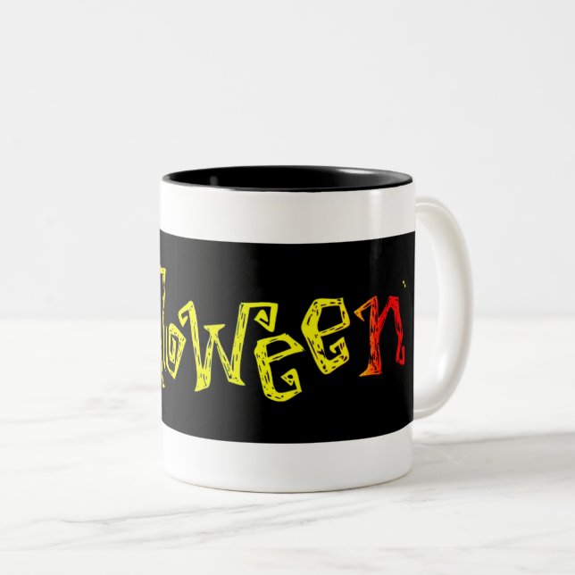 Caneca De Café Em Dois Tons Halloween (Frente Esquerda)