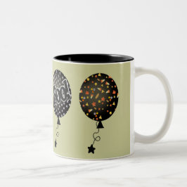 Caneca De Café Em Dois Tons Halloween Balloons