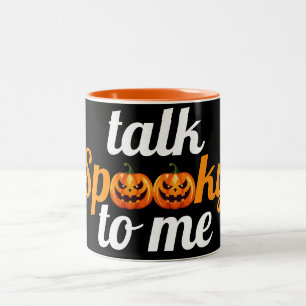 Caneca De Café Em Dois Tons Halloween Boo Pumpkin Fala Mal De Mim