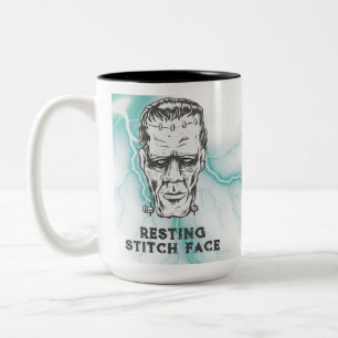 Caneca De Café Em Dois Tons Halloween Engraçado