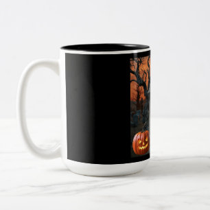 Caneca De Café Em Dois Tons "Halloween gravestone humor "Pastor Prime"