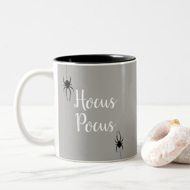 Caneca De Café Em Dois Tons Halloween Hocus Pocus Spider Pattern Mug (Com Donut)