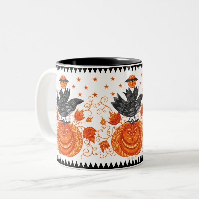 Caneca De Café Em Dois Tons Halloween Mug (Frente Esquerda)