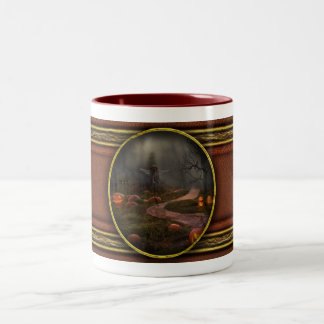 Caneca De Café Em Dois Tons Halloween - Na véspera de Halloween