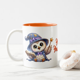Caneca De Café Em Dois Tons Halloween Owl Coffee Mug