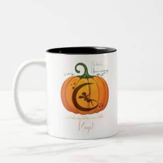 Caneca De Café Em Dois Tons Halloween Pumpkin Fairy design